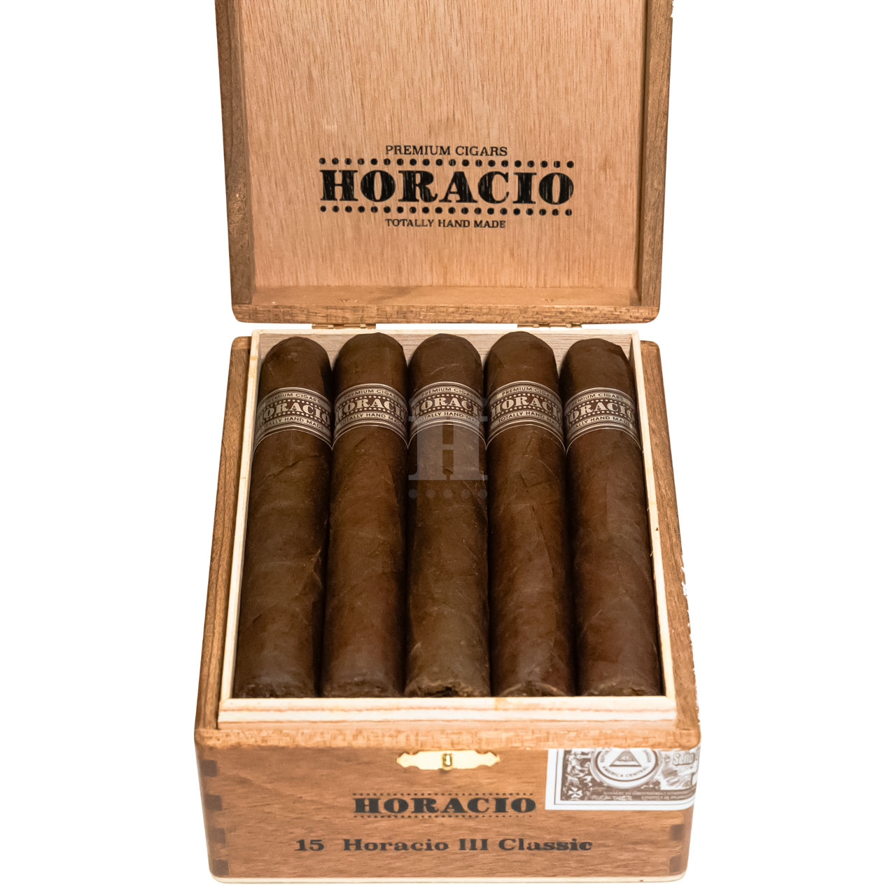 Horacio 3 Classic series box open front close-up