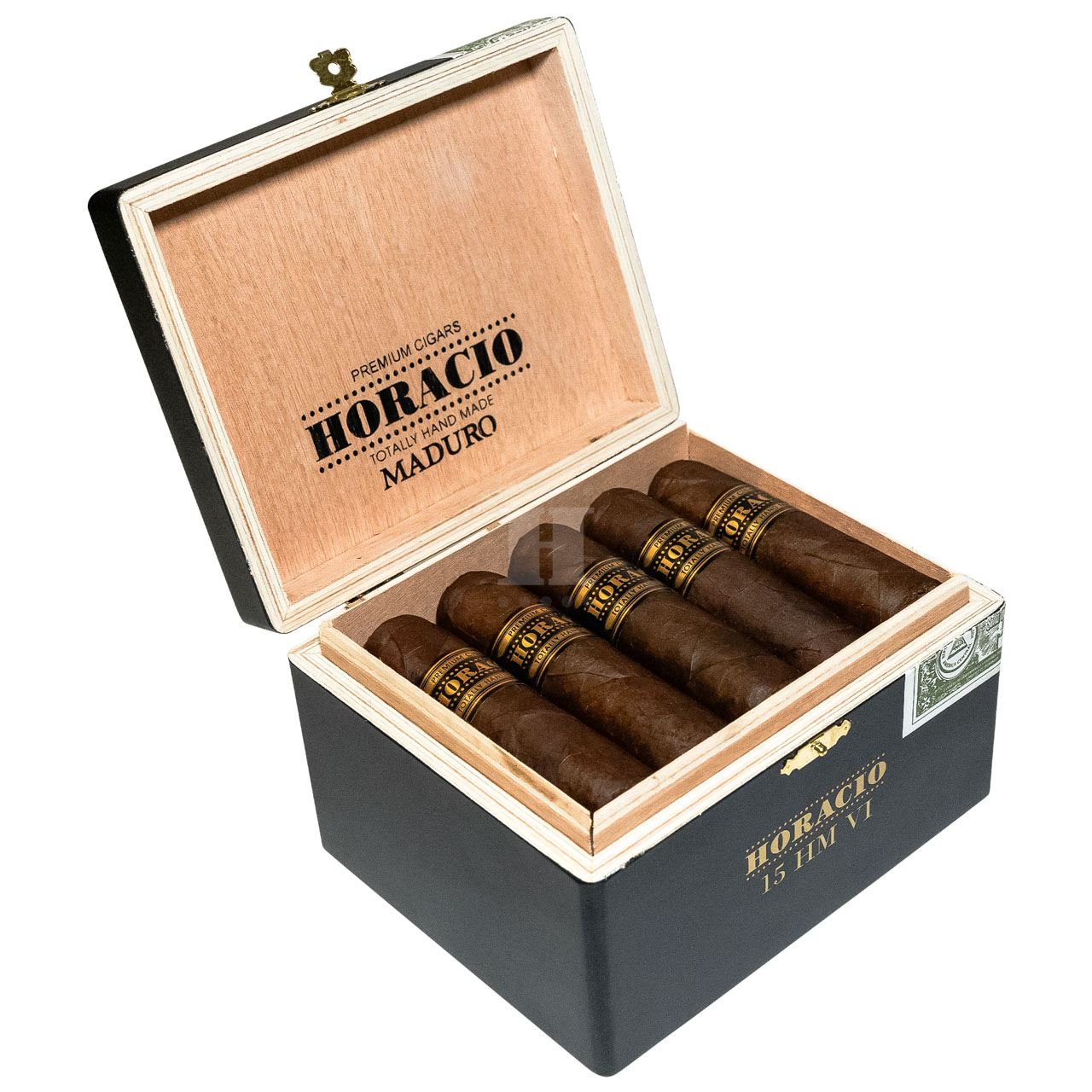 Horacio HMVI Maduro series box open angle